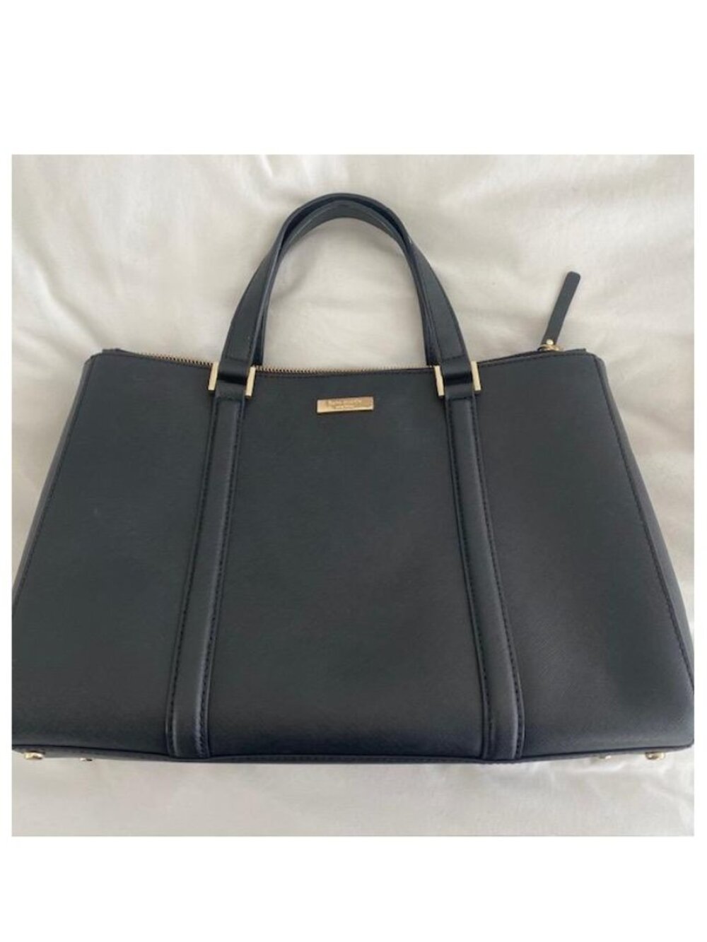 Kate Spade Black Structured Tote Bag Work Laptop Purse
